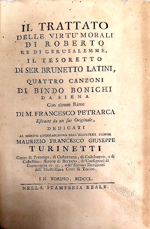 Il trattato delle virtu' morali di Roberto re di Gerusalemme, Il Tesoretto di se