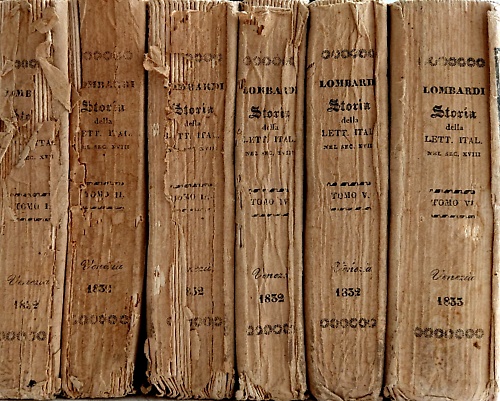 Storia della letteratura italiana nel secolo XVIII.