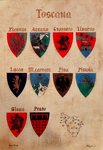 Stemmi cittadini delle provincie della Toscana.