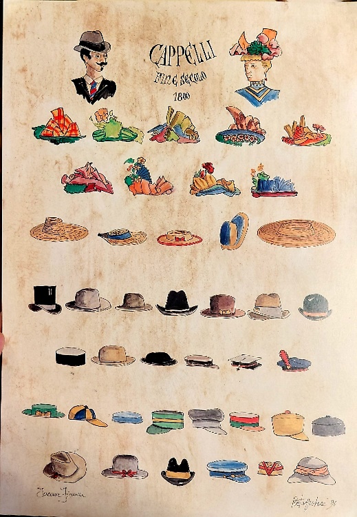 Cappelli fine secolo ' 800.