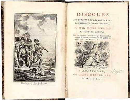 Discours sur l'origine et les fondements de l'inégalité parmi les hommes.