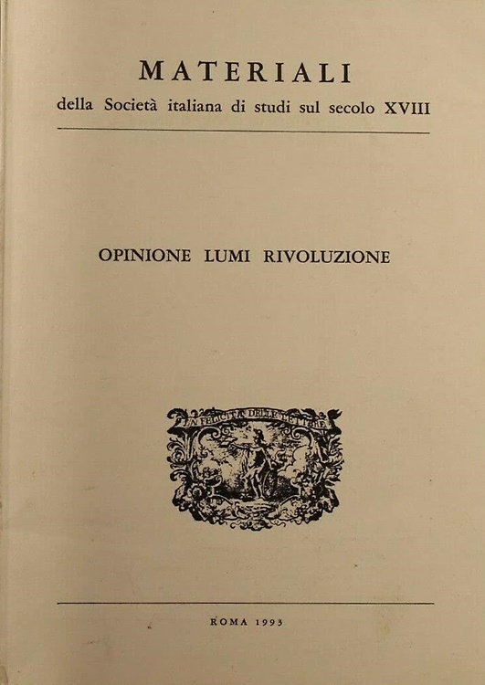 Opinioni. Lumi. Rivoluzione.