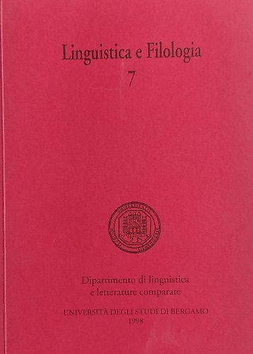 Linguistica e Filologia n. 7.