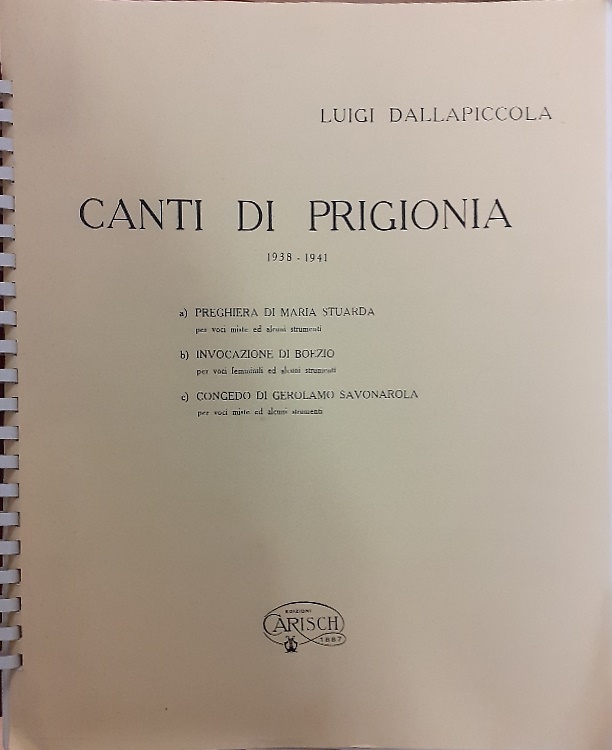 9788882915711-Canti di Prigionia 1938-1941.