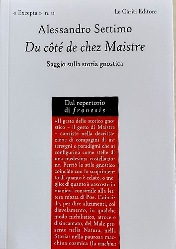 9791280827128-Du cote de chez Maistre. Saggio sulla storia gnostica.