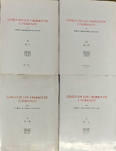 Lexico de los himnos de Calimaco.