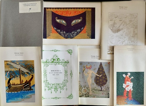 Lotto di 11 cataloghi di libri rari illustrati a cura di Giuseppe Zanasi.