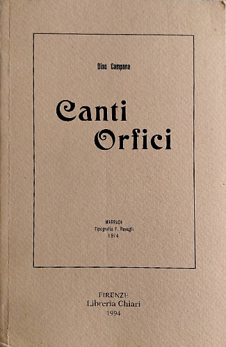 Canti orfici.