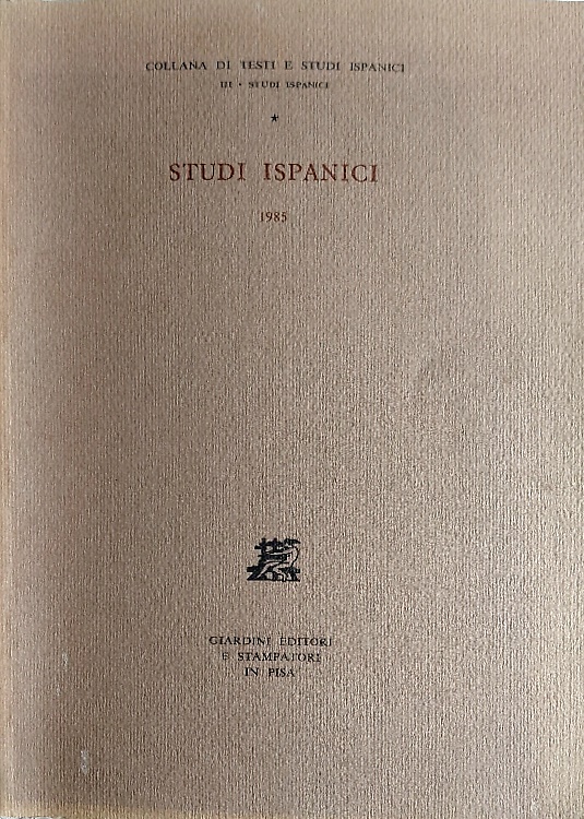 Studi Ispanici. 1985.