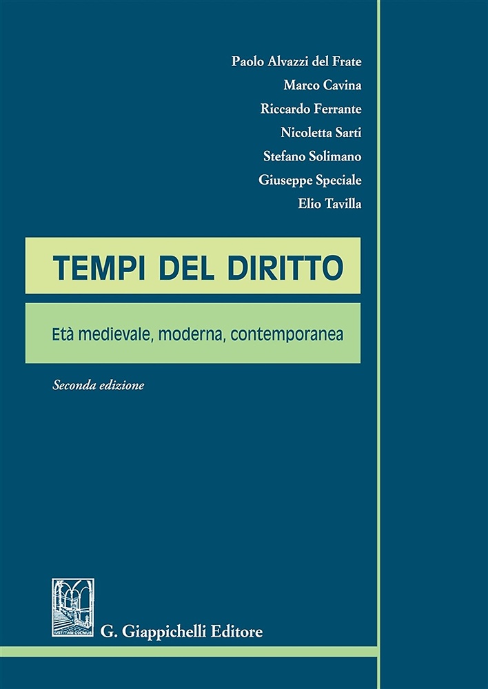 9788892117822-Tempi del diritto. Età medievale, moderna, contemporanea.
