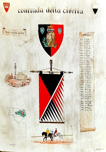 Palio di Siena. Contrada della civetta.