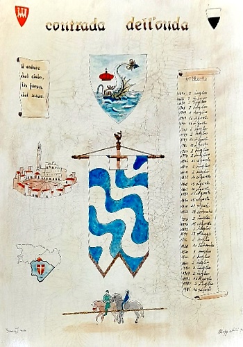 Palio di Siena.  Contrada dell'onda.