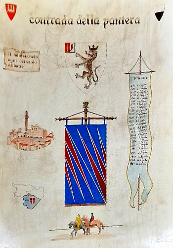 Palio di Siena.  Contrada della pantera.