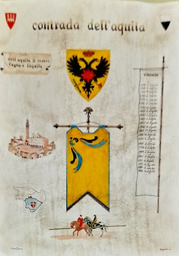 Palio di Siena.  Contrada dell'aquila.