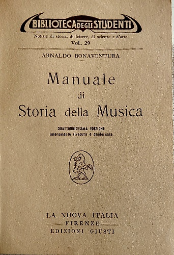 Manuale di storia della musica.