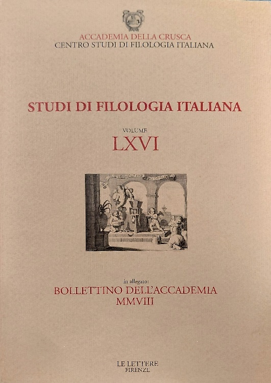 Studi di filologia italiana. Bollettino annuale dell'Accademia della Crusca. SFI