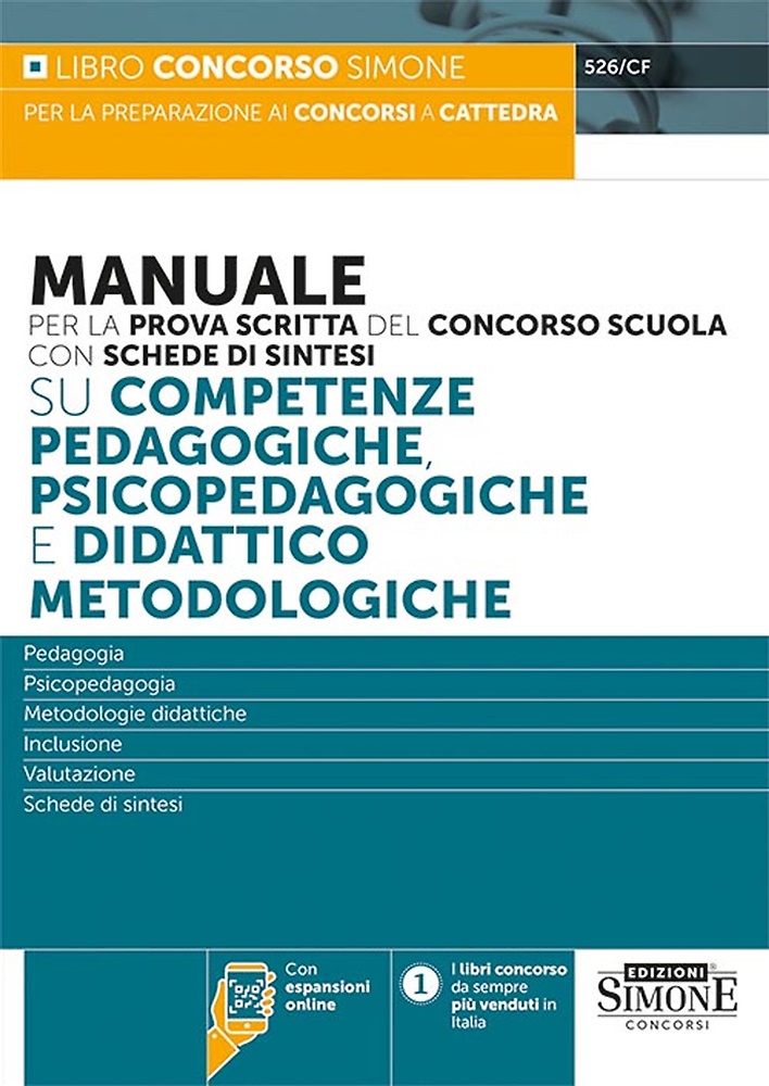 9788891436979-526/CF Manuale per la prova scritta del concorso scuola su competenze pedagogich