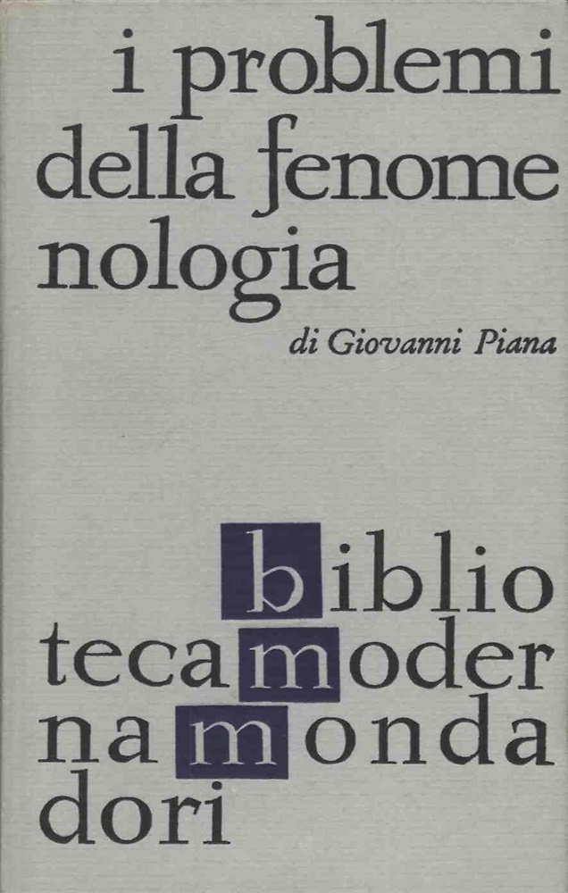 I problemi della fenomenologia.