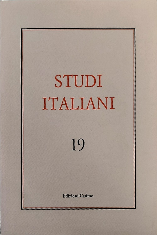 Studi italiani. Vol.19. X,1.