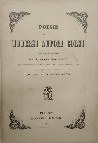 Poesie di alcuni moderni autori corsi.