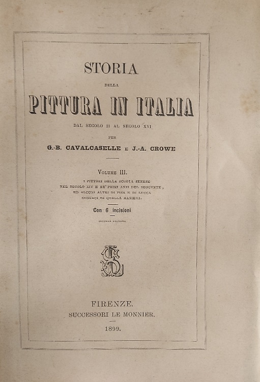 Storia della pittura in Italia dal secolo II al secolo XVI. Volume III: