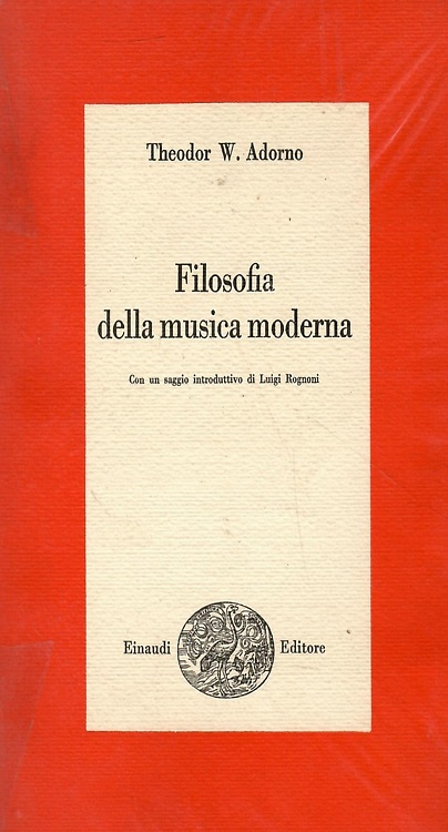 Filosofia della musica moderna.
