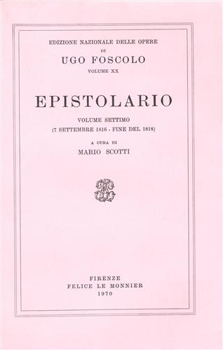 Epistolario. Vol.VII:7 Sett.1816- fine del 1818.