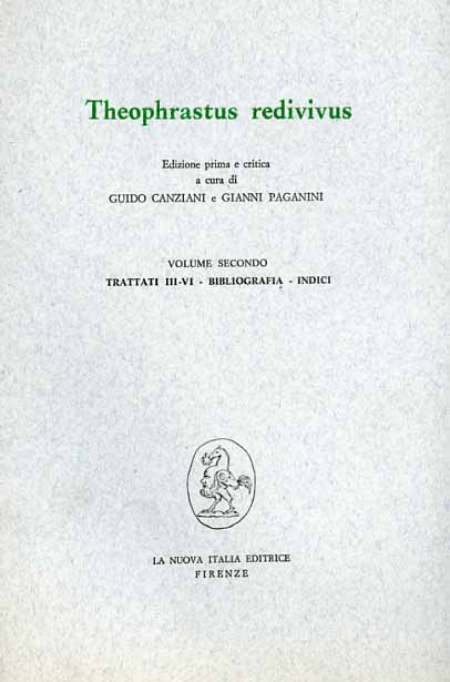9788820400316-Theophrastus redivivus. Vol.II: trattati III-VI. Bibliografia, indici.