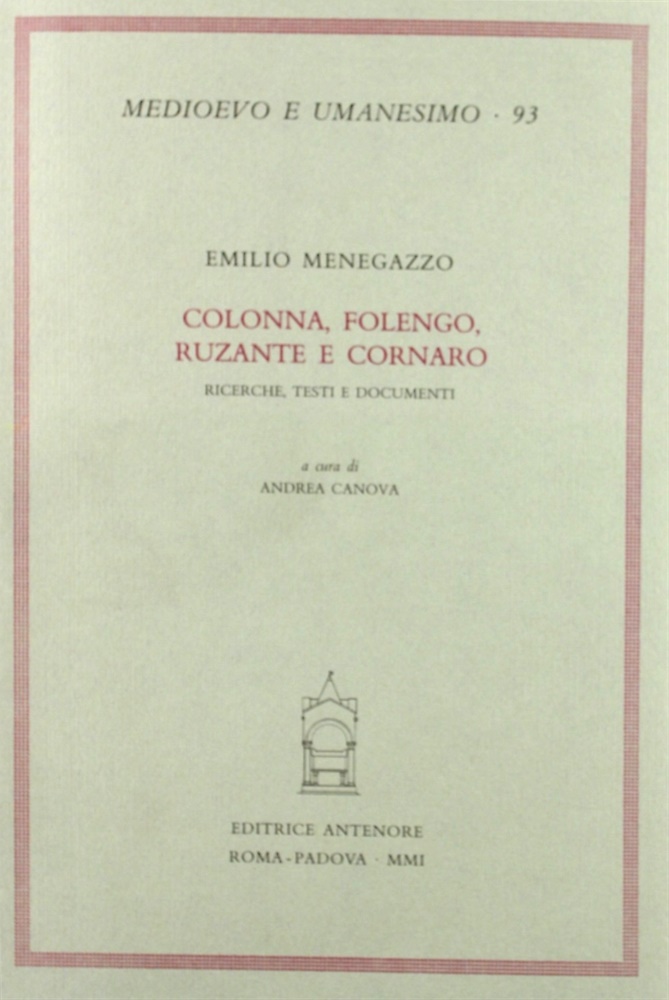 9788884555175-Colonna, Folengo, Ruzante e Cornaro.