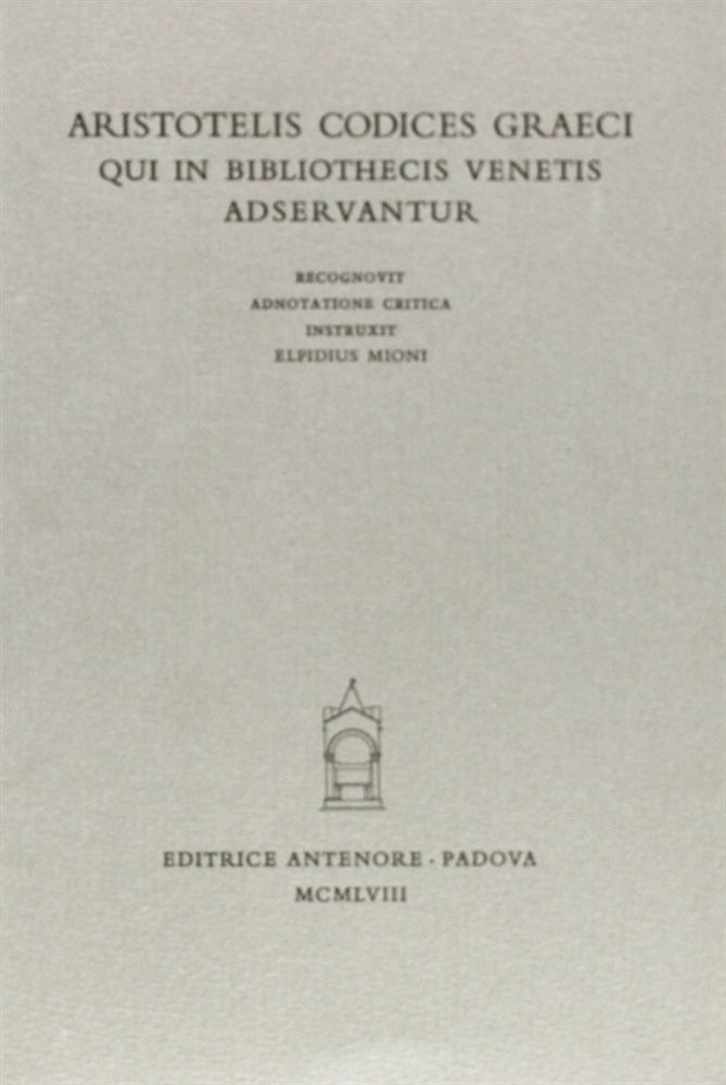 9788884552624-Aristotelis codices Graeci qui in bibliothecis venetis adservantur.