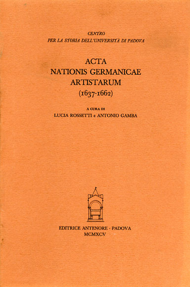 9788884553300-Acta Nationis Germanicae Artistarum (1637-1662).