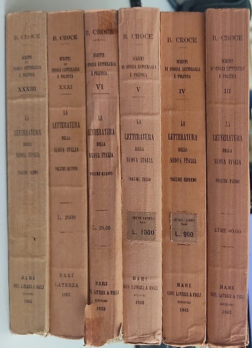 La letteratura della Nuova Italia. Saggi critici. Volumi I,II,III,IV,V,VI.