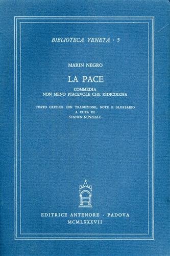 9788884554796-La Pace. Commedia non meno piacevole che ridicolosa.