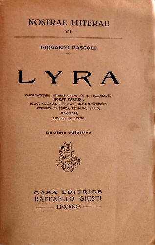 Lyra : fauni vatesque, veteres poetae, neoteroi (Catullus), Horati Carmina, reli