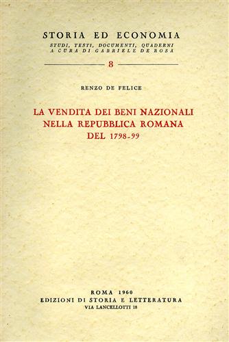 9788884983992-La vendita dei beni nazionali nella Repubblica Romana del 1798-99.