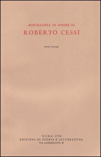 9788884988799-Miscellanea in onore di Roberto Cessi.