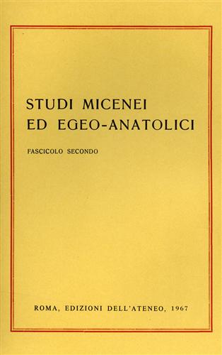 Studi Micenei ed Egeo-anatolici. Fasc.II.