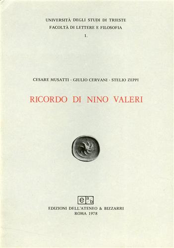 Ricordo di Nino Valeri.