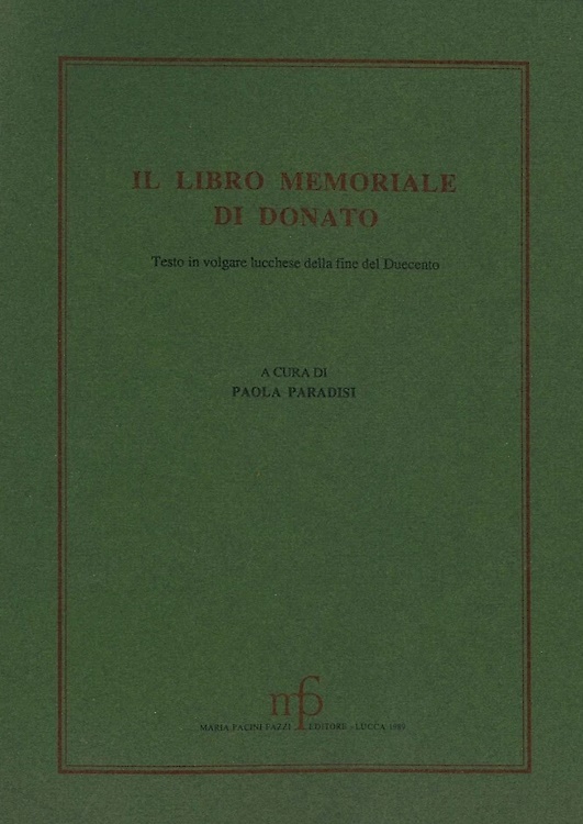 Il libro memoriale di Donato.