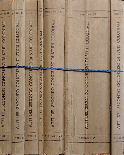 Atti del Secondo Congresso di Studi Coloniali.