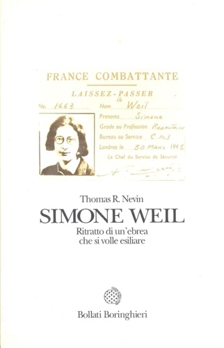 9788833910567-Simone Weil. Ritratto di un'ebrea che si volle esiliare.