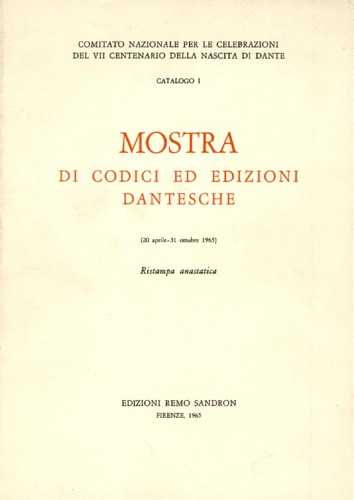 Codici ed edizioni dantesche.