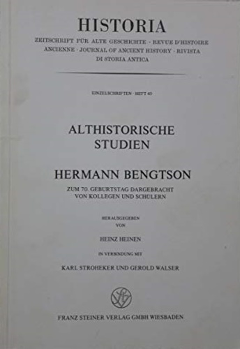 Althistorische Studien. Hermann Bengtson.