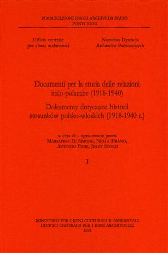 Documenti per la storia delle relazioni italo-polacche (1918-1940).