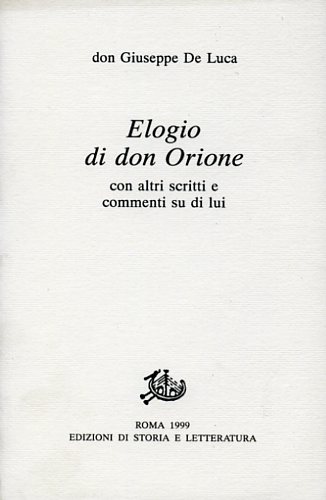 9788887114461-Elogio di don Orione. Con altri scritti e commenti su di lui.