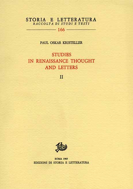 9788884983374-Studies in Renaissance thought and Letters. Vol.II.