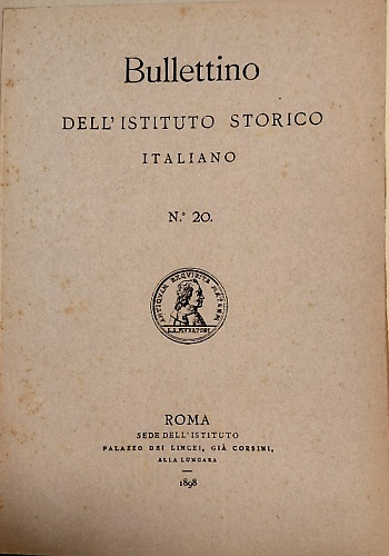 Bullettino dell'Istituto Storico Italiano,20.