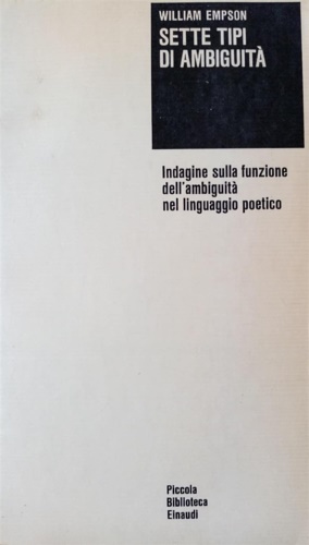 9788806041434-Sette tipi di ambiguità. Indagine sulla funzione dell'ambiguità nel linguaggio p