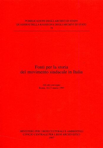 9788871251189-Fonti per la storia del movimento sindacale in Italia.
