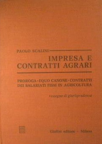 Impresa e contratti agrari.